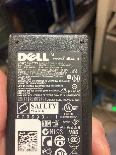 電源アダプター DA65NS4-0 DELL 19.5V 3.34A