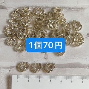 デコパーツ ネイルパーツ ハート ゴールド ゴシック パーツ ワンポイント センターパーツ ネイル おすそ分け お試し