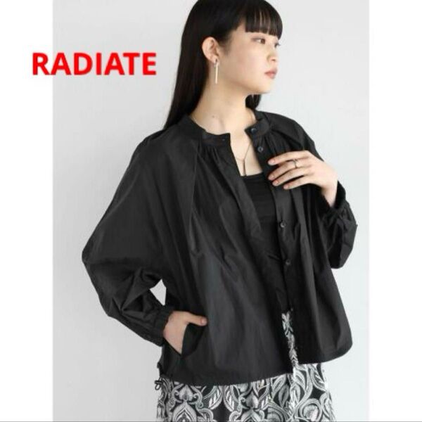 ヤマダヤ福袋 RADIATE ナイロンコットンラウンドヘムブラウス ジャケット シャツ ブラウス ブラック