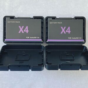 【新品】アクションカメラ インスタ360 insta360 X4 互換バッテリー 互換電池 保護ケース付き 2個②