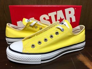 19年製 CONVERSE ALLSTAR J OX LO コンバース オールスター キャンバス生地 MADE.IN.JAPAN 日本製 YELLOW イエロー 黄 29.0cm