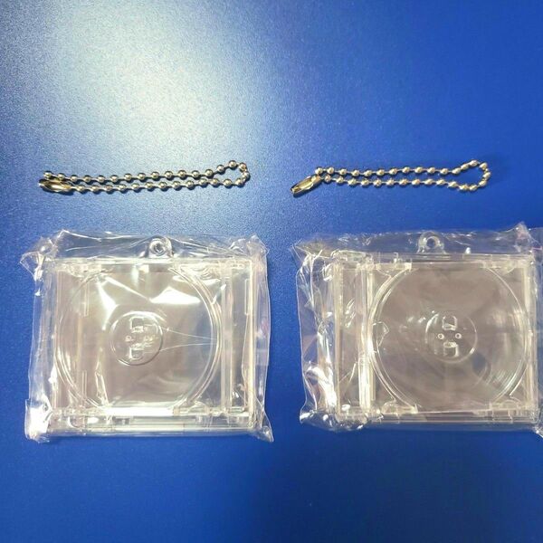 2個 プラスチック製 ミニ CD ケース キーホルダー 推し活 アイドル