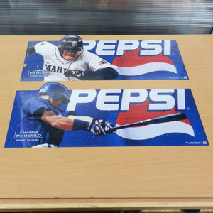 ペプシ PEPSI イチロー ICHIRO SUZUKI 自販機用 販促品 2枚セット プラ製 シアトルマリナーズ時代★札幌