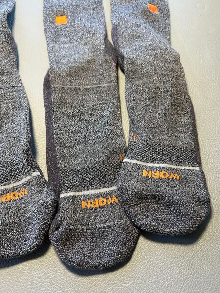 WORN メリノウール グレー靴下2足セット 23-26CM 在庫処分