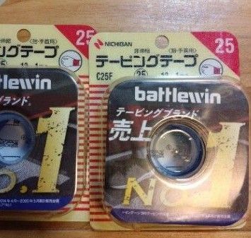 ニチバンバトルウィンテーピングテープ指用手首用 25mm x 12mC25F