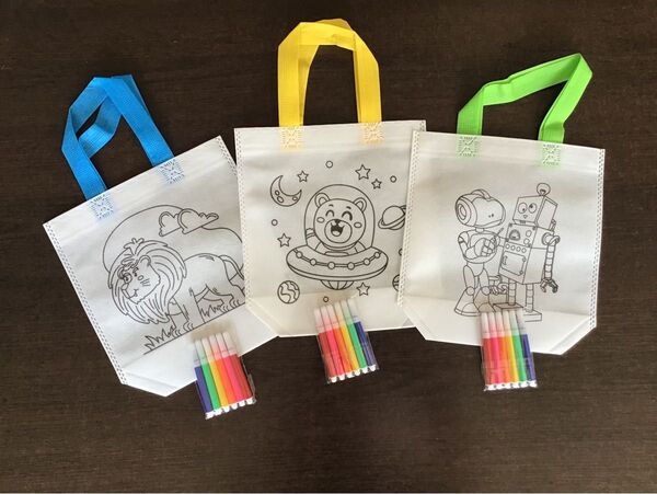 【DIY・塗り絵付きバック】子供・知育玩具・(子供・孫・友達)プレゼントに