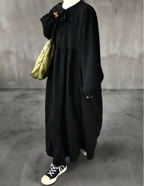 【 新品 タグ付き 】 ナチュラル コーデュロイ ロング ワンピース M