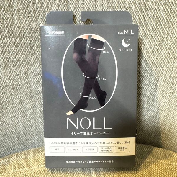 鈴木亜美プロデュース NOLL オリーブ着圧オーバーニー 夜用 M-Lサイズ 着圧レギンス