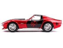 送料700円　1:24 DC COMICS 1969 CORVETTE STINGRAY w/HARLEY QUINN ミニカー_画像3