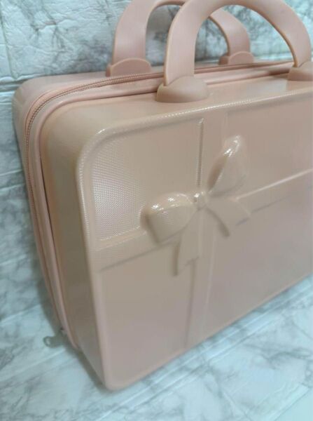 キャリーケース ミニ ハンドバッグ 鞄 リボン付き ピンク かわいい