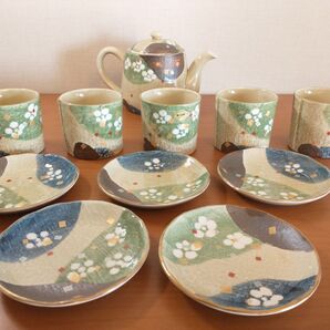 「有田焼 平安茶華揃 湯呑・急須セット」