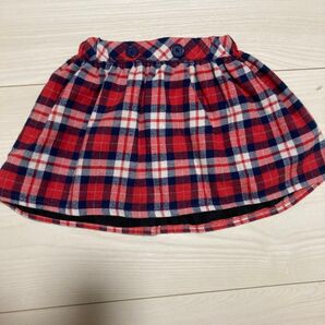 ミニスカート チェック 制服 キッズ 90 レトロ コスプレ ミニー ディズニー