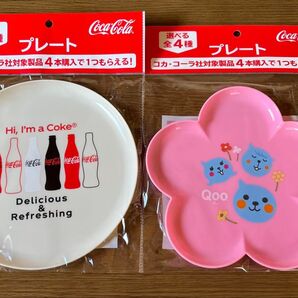 (4枚)コカコーラ プレート2種類2組の4枚