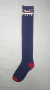 ALGY(aruji-) knee knee-high socks line navy × red 19~21cm