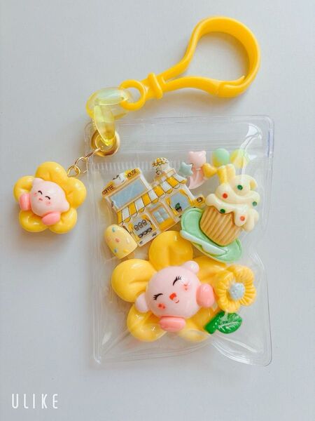 ガチャ詰めポーチ風☆星の食いしん坊195☆キャンディバックキーホルダー パーツ
