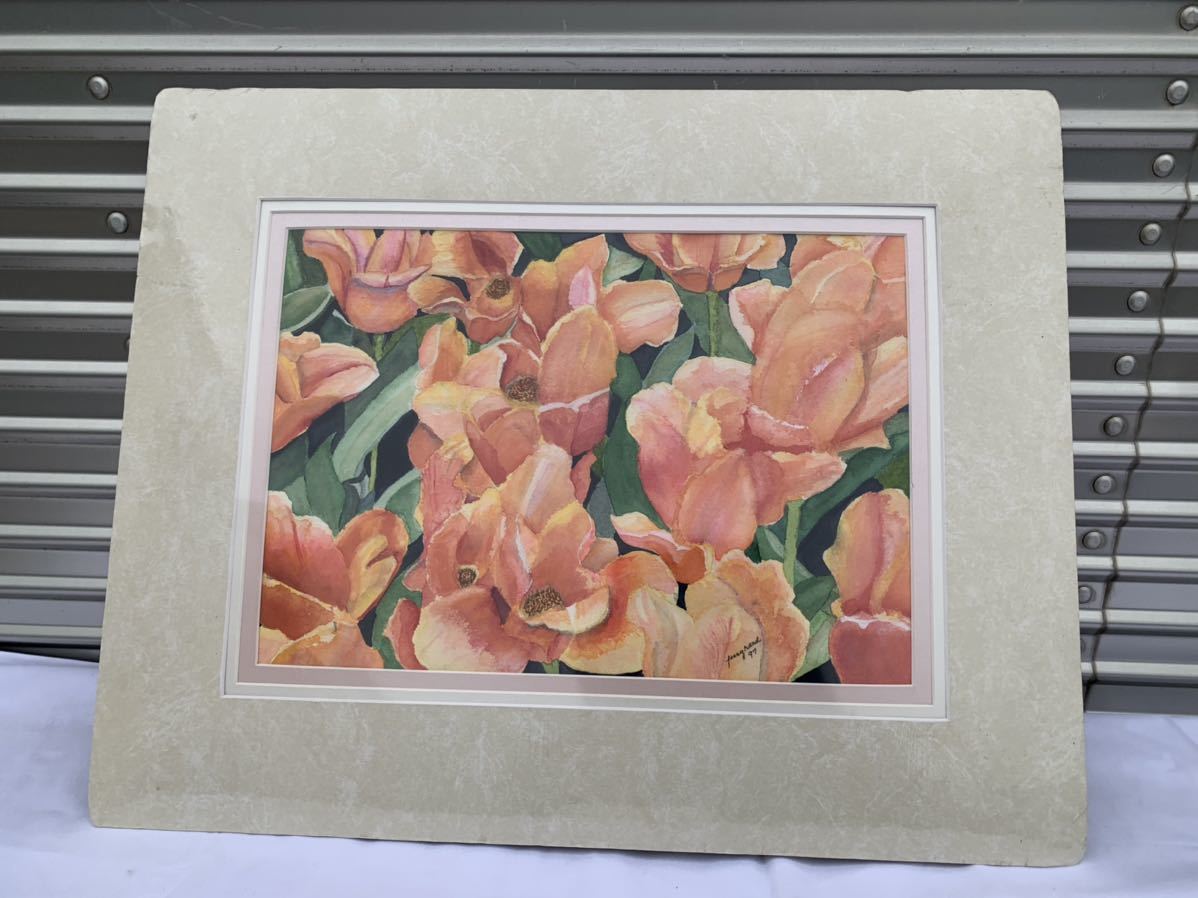 ◆Reproduktion Aquarell Tulpe Jenny Rand◆4838, Malerei, Aquarell, Natur, Landschaftsmalerei