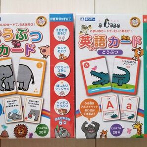 新品☆幼児知育カード2種類セット♪知育教材 知育玩具 学習教材 知育あそび カード学習