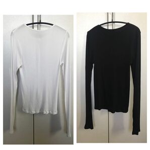 スタイルヒートリブロングスリーブ 2枚セット カットソー 長袖