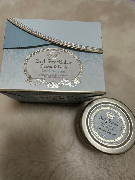 サボン SABON フェイスポリッシャー200ml/ボディスクラブ デリケートジャスミン60g スクラブ入り洗顔料