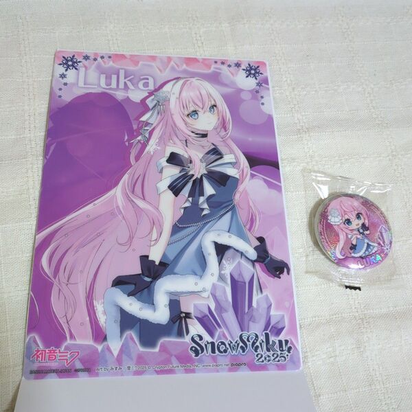 SnowMiku2025*クリアビジュアルポスターと缶バッチ/Luka★新品
