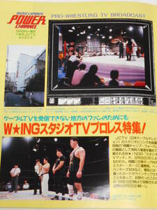 週刊プロレス1991年10月1日号　W★ING　JCTVスタジオ・マッチ 　ミスター・ポーゴ、ヘッド・ハンターズ、ジプシー・ジョー、格闘三兄弟