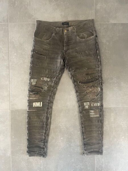 undercover 15ss ハイパワーストレッチハギパンツ パッチコラージュ