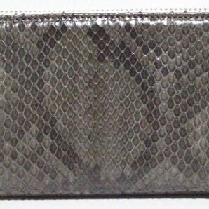 Y7 ダイヤモンドパイソン 長財布 ラウンドファスナー メンズ 新品 未使用 レディース ヘビ革 グレー ブラック 高級 ブランド