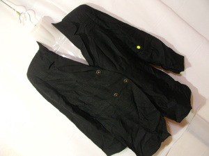ssyy1150 KL KARL LAGERFELD レディース ■ デザイン ジャケット ■ ブラック 織柄 無地 ビンテージ サイズ40 Lくらい