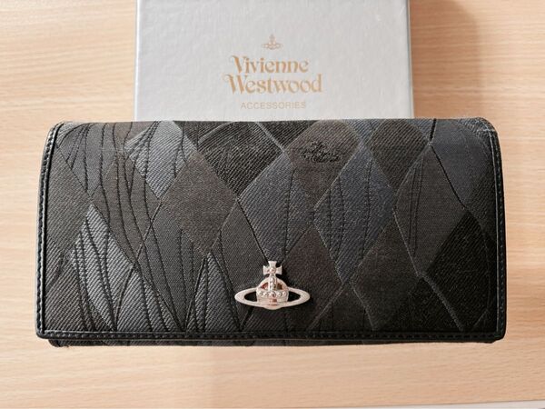 Vivienne Westwood 長財布 ブラック アーガイル柄