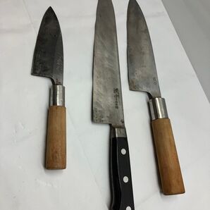 A0103)牛刀 包丁 プロ向 政守 日本鋼 など 3セット