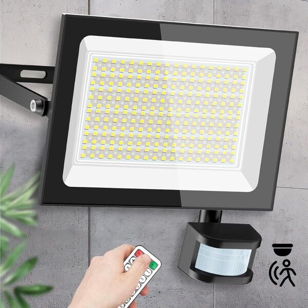 【極薄型超爆光&リモコン操作】センサーライト 投光器 LED センサーライト 150W 20000LM