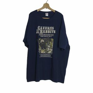 騎士 ファンタジー プリントTシャツ デッドストック 新品 ティーシャツ tシャツ 紺色 ネイビー 3XL メンズ BIG 大きいサイズ #2031