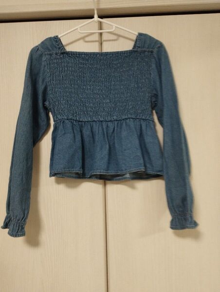 長袖カットソーデ ブルー size:150 女の子