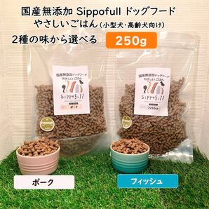 【硬くないドライフード】国産無添加ドッグフード・やさしいごはん・フィッシュ250g