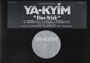 【廃盤12inch】YA-KYIM / Elec-Trick　