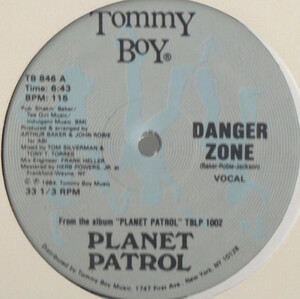 【廃盤12inch】Planet Patrol / Danger Zone