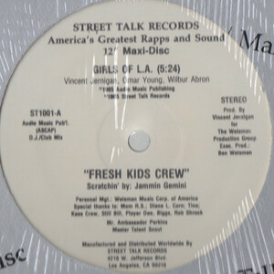 【廃盤12inch】Fresh Kids Crew / Girls Of L.A.