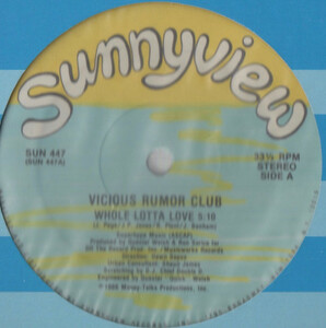 【廃盤12inch】Vicious Rumor Club / Whole Lotta Love