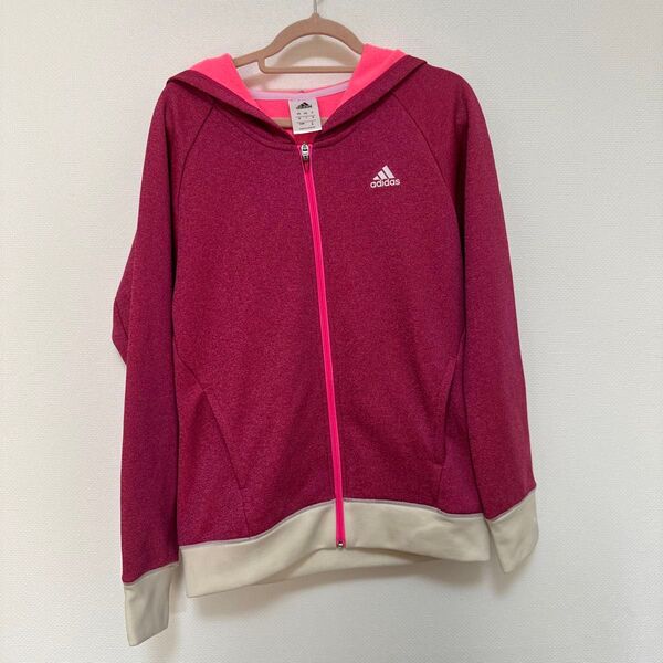 adidas ピンク フルジップ ジャージ ジャケット パーカー パーカ F
