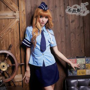 ポリス コスプレ ハロウィン 衣装 警察官 制服 レディース セクシー ミニスカート Mサイズ