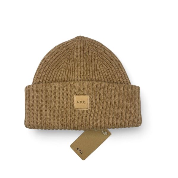 新品・正規品 A.P.C. ロゴパッチ ニットキャップ