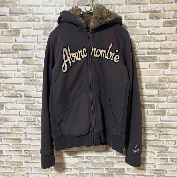 Abercrombie&Fitch スウェットパーカー 裏ボア ユニセックスM ヴィンテージ