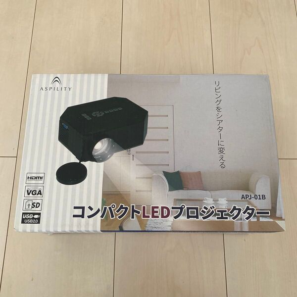 LEDプロジェクター 小型 ブラック プロジェクター