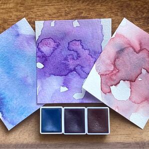 水彩絵の具 ハーフパン2ml 分離色3色セット 彩