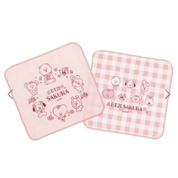 BT21 SAKURA 桜ver. ディッシュクロス 2枚set 布巾 ふきん