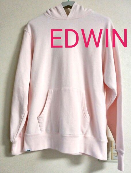 最終値下げ EDWIN エドウィン パーカー トレーナー トップス ピンク 春向き 大きめ