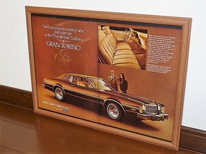 1974 year U.S.A. '70s foreign book magazine advertisement frame goods Ford Gran Torino Elite Ford gran tolino Elite ( A3 size * large size )