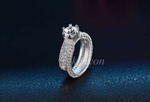 ▼新品未使用▼◇豪華絢爛◇　厳選　◇ ☆　極大粒　☆ ロイヤル　ダイヤモンド　リング　＃2.00ct＃※特級Moissanite使用※Gold Plated※_画像4