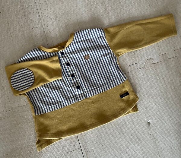 キムラタン子供服 トップス 長袖Tシャツ 90cm マスタードイエロー
