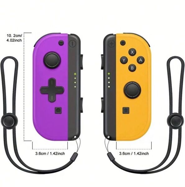 ネオンオレンジ ネオンパープル 紫 ブラック 黒 スプラ スイッチ ジョイコン互換 コントローラー 左右